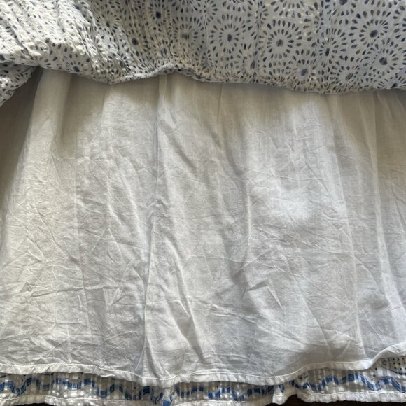 Roller Rabbit Women’s Naolin Fish Border Briar Dress Large Smocked Blue White - Picture 5 of 10